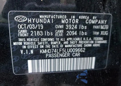 2020 Hyundai Elantra Se из США, поврежденный, VIN KMHD74LF5LU009662